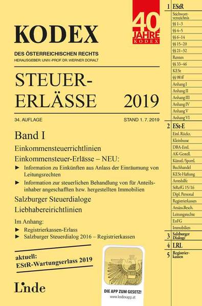 KODEX Steuer-Erlässe 2019 Band I