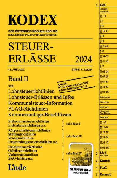 KODEX Steuer-Erlässe 2024, Band II
