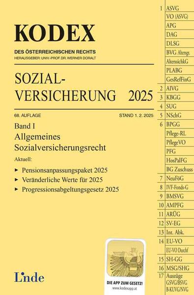 KODEX Sozialversicherung 2025, Band I