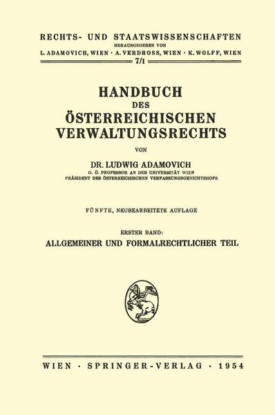 Handbuch des Österreichischen Verwaltungsrechts
