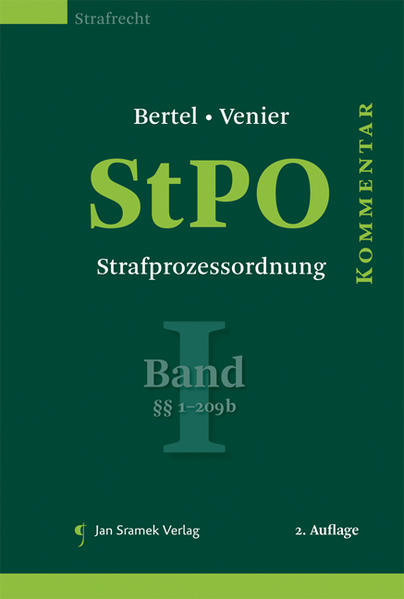 StPO - Strafprozessordnung, Band I