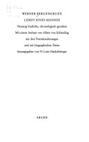 Leben eines Mannes