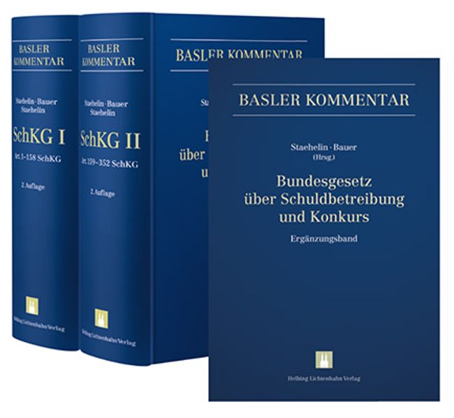 Bundesgesetz über Schuldbetreibung und Konkurs I (Art. 1-158 SchKG) + II (Art. 159-352 SchKG) + Ergänzungsband