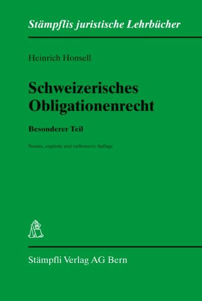 Schweizerisches Obligationenrecht. Besonderer Teil