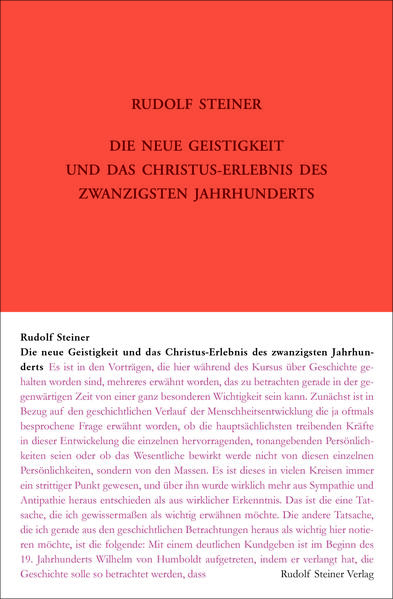 Die neue Geistigkeit und das Christus-Erlebnis des zwanzigsten Jahrhunderts