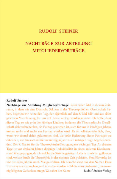 Nachträge zur Abteilung Mitgliedervorträge