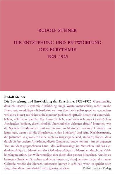 Die Entstehung und Entwicklung der Eurythmie 1922-1924