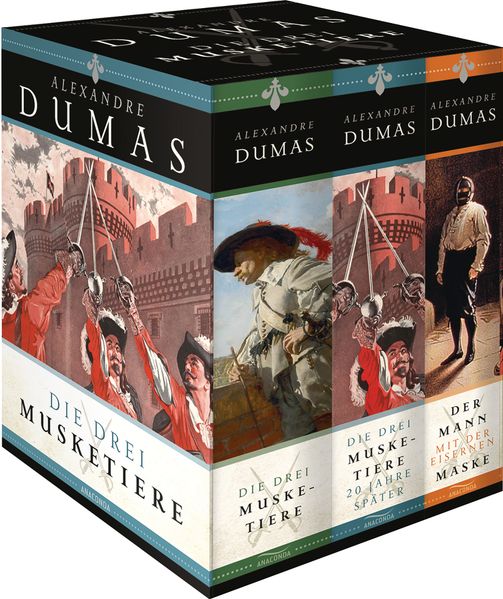 Alexandre Dumas, Die Drei Musketiere (Die Drei Musketiere - Die Drei Musketiere 20 Jahre später - Der Mann mit der eisernen Maske) (3 Bände im Schuber)