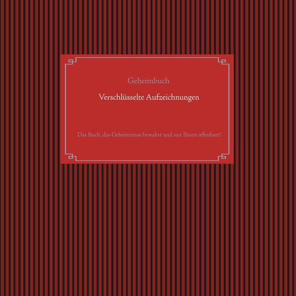 Selbstverschlüsselndes Geheimbuch zum Ausfüllen / Tagebuch / Notizen und Pläne / Familiengeschichte / Ahnenforschung