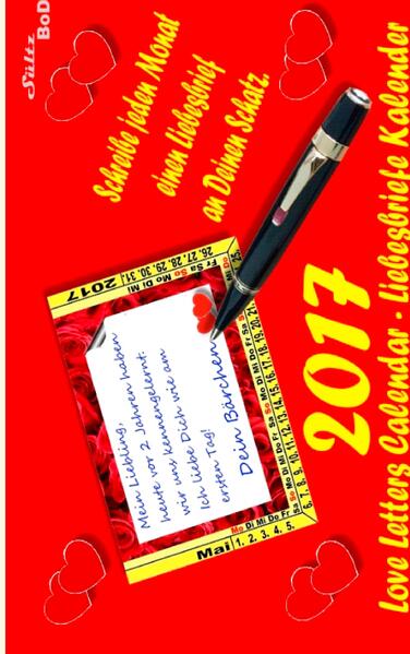 Love Letters Calendar - Liebesbrief-Kalender für 2017