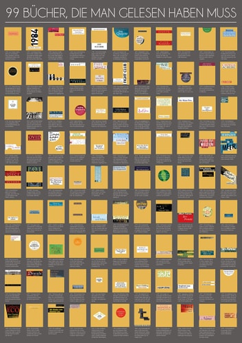 99 Bücher, die man gelesen haben muss: Eine Leseliste zum Freirubbeln