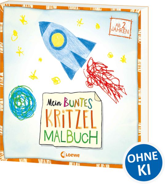 Mein buntes Kritzel-Malbuch (Rakete)