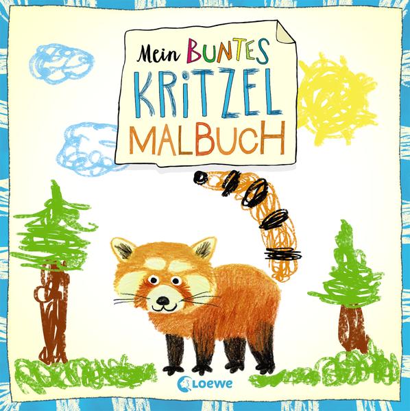 Mein buntes Kritzel-Malbuch (Roter Panda)