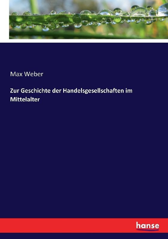 Zur Geschichte der Handelsgesellschaften im Mittelalter