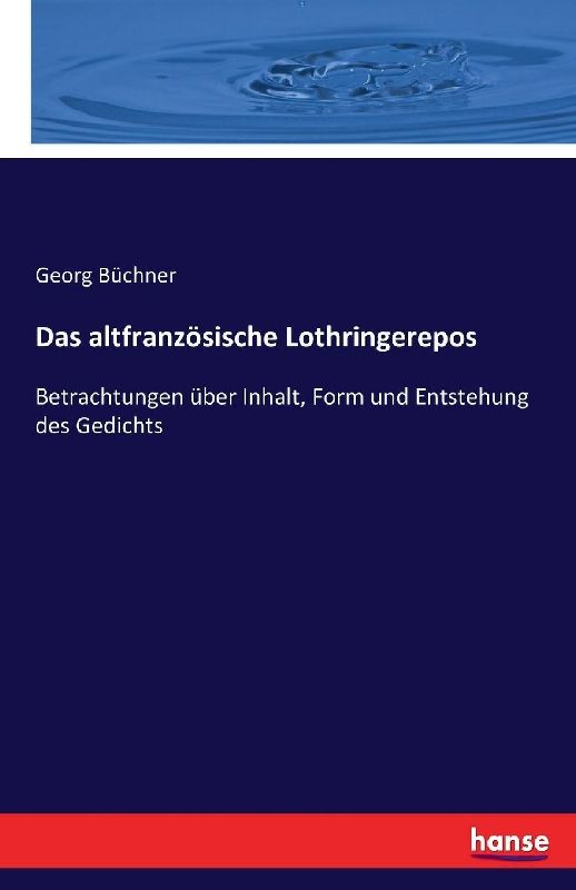 Das altfranzösische Lothringerepos