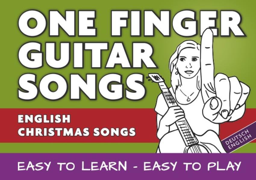 One Finger Guitar songs / 24 english Christmas Songs - the easiest guitar songbook