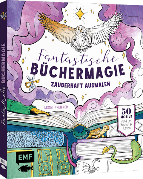 Fantastische Büchermagie – Zauberhafte Lesewelten zum Ausmalen