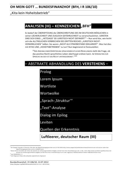 ANALYSEN / OH MEIN GOTT … BUNDESFINANZHOF (BFH, I R 106/10) – ANALYSEN (III) – KENNZEICHEN „BFH“