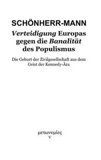 Verteidigung Europas gegen die Banalität des Populismus