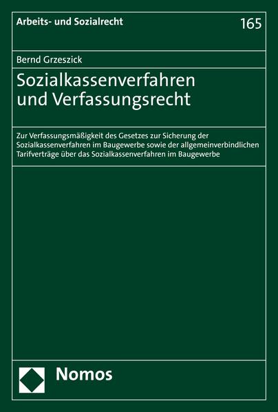 Sozialkassenverfahren und Verfassungsrecht