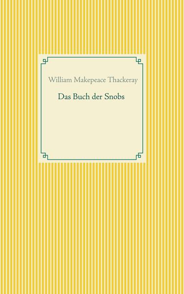 Das Buch der Snobs