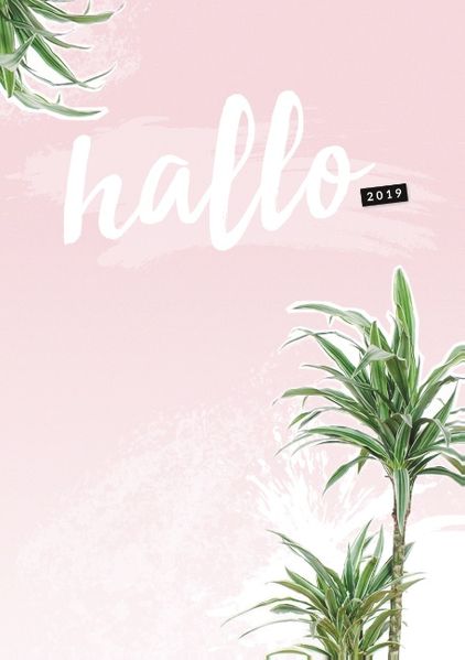 Hallo 2019 - der #nurwasichmag Planer mit Palmen Cover