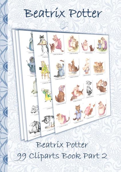 Beatrix Potter 99 Cliparts Book Part 2 ( Peter Rabbit )