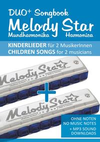 Duo+ Songbook "Melody Star" Mundharmonika / Harmonica - 51 Kinderlieder Duette / Children Songs Duets