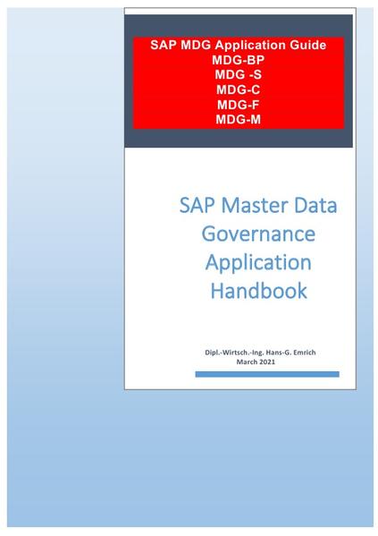 SAP Master Data Governance Application Handbook for SAP MDG-User