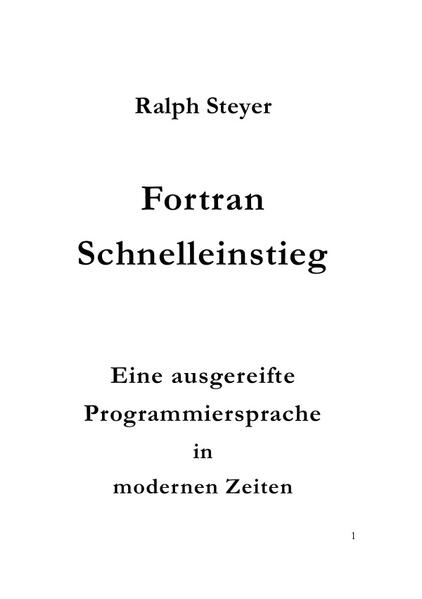 Fortran - Schnelleinstieg