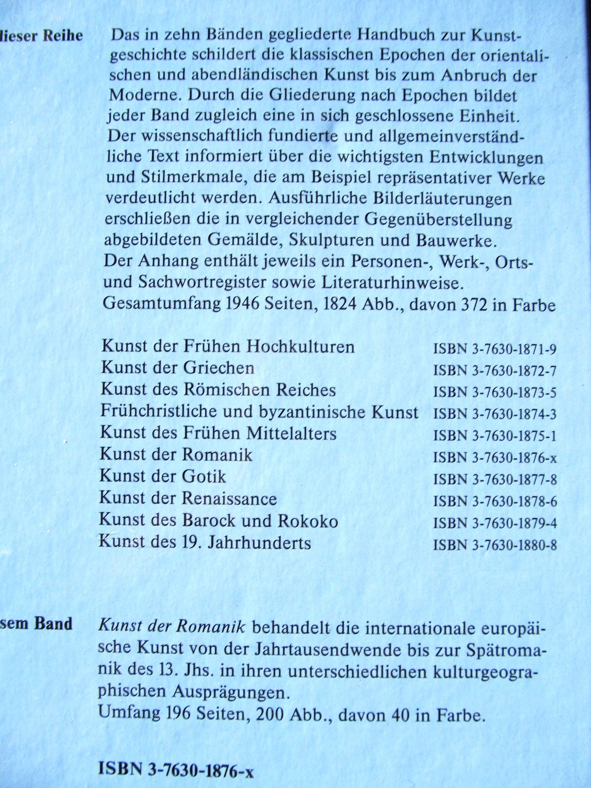 Geschichte der Malerei, Plastik und Architektur / Die Kunst des Frühen Mittelalters