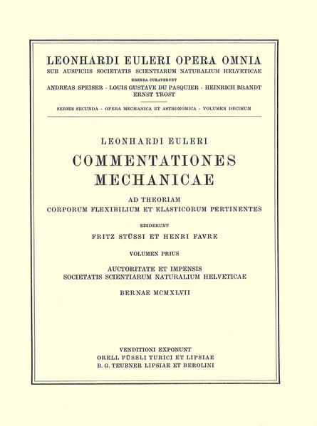 Commentationes mechanicae. Principia mechanica