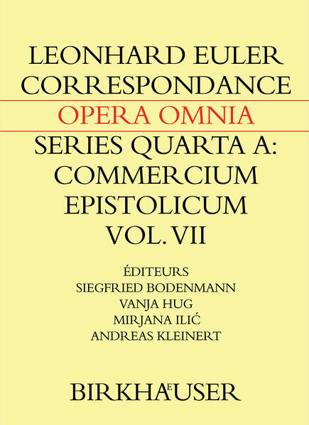 Correspondance de Leonhard Euler avec des savants suisses en langue française