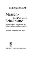 Massenmedium Schallplatte