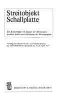 Streitobjekt Schallplatte