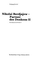 Provokation der Person / Nikolai Berdjajew: Partner des Denkens II.