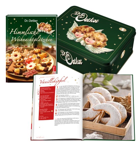 Weihnachts-Set Plätzchendose plus Buch