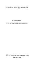Werke in fünf Bänden / Schriften zur Sprachphilosophie