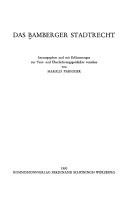 Das Bamberger Stadtrecht
