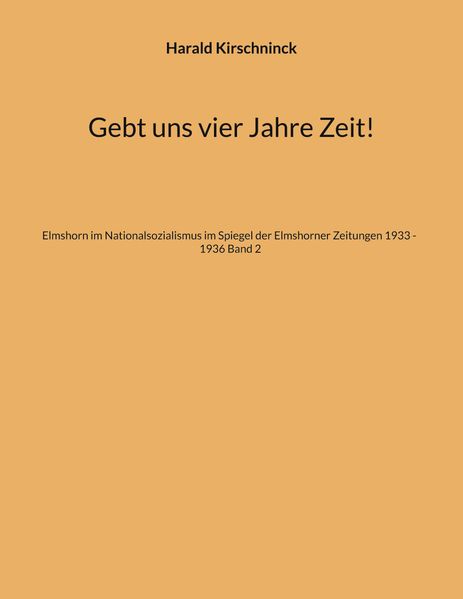 Gebt uns vier Jahre Zeit!