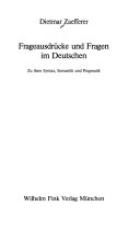 Frageausdrücke und Fragen im Deutschen