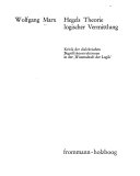 Hegels Theorie logischer Vermittlung