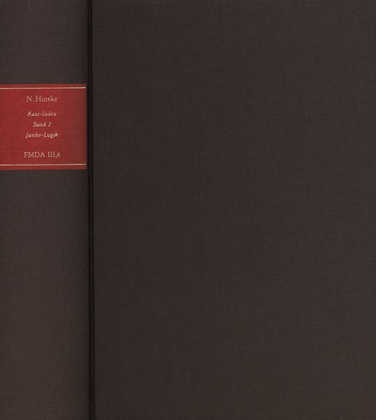 Forschungen und Materialien zur deutschen Aufklärung / Abteilung III: Indices. Kant-Index. Section 1: Indices zum Kantschen Logikcorpus. Band 2: Stellenindex und Konkordanz zu ›Immanuel Kant’s Logik‹ (Jäsche-Logik)