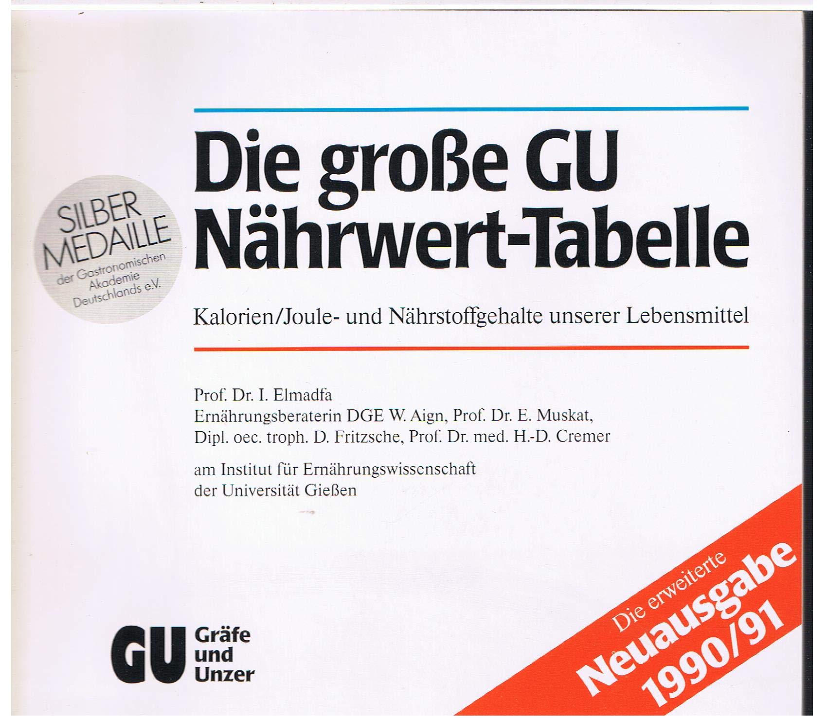 Die grosse GU Nährwert-Tabelle