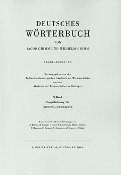 Grimm, Dt. Wörterbuch Neubearbeitung