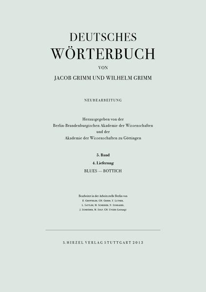 Grimm, Dt. Wörterbuch Neubearbeitung