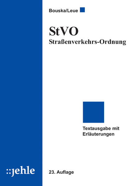 StVO Straßenverkehrs-Ordnung