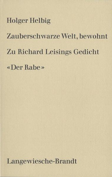 Zauberschwarze Welt, bewohnt