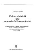 Kulturpublizistik und nationales Selbstverständnis