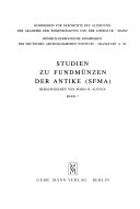 Studien zu Fundmünzen der Antike / Eine Werkstätte zur Herstellung von subaeraten Denaren in Augustea Raurica